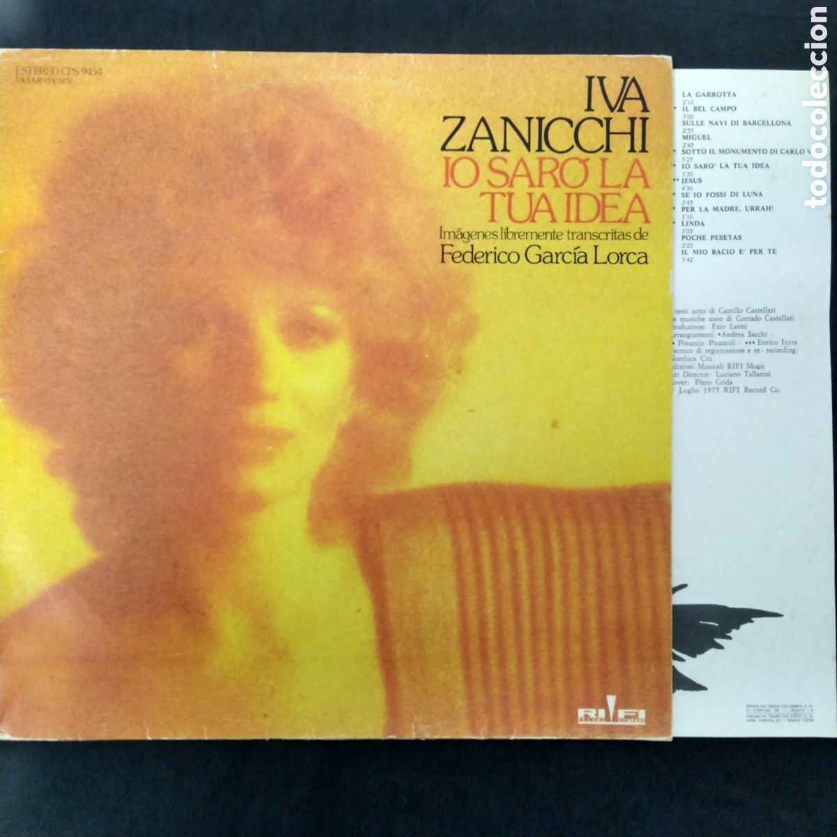 Discos de vinilo: IVA ZANICCHI - IO SARO LA TUA IDEA - 1976 - LP - CON INSERTO CON LETRAS