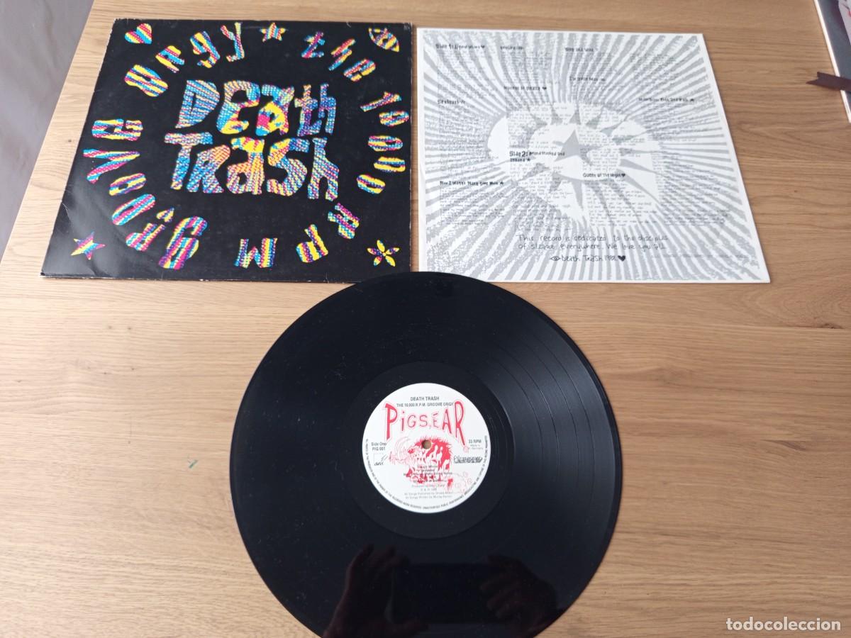 Discos de vinil: GENIAL LP. DEATH TRASH / THE 10000 RPM GROOVE ORGY / A&Ntilde;O 1988 / SELLO PIGSEAR PIG 001 / COMPLETO.