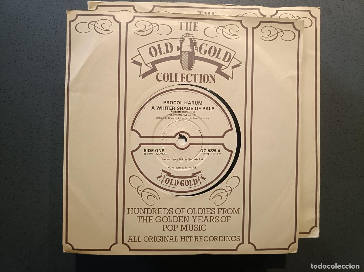 Discos de vinilo: Procol Harum - A whiter shade of pale / Homburg - Single sello Old Gold 1967 (1982)