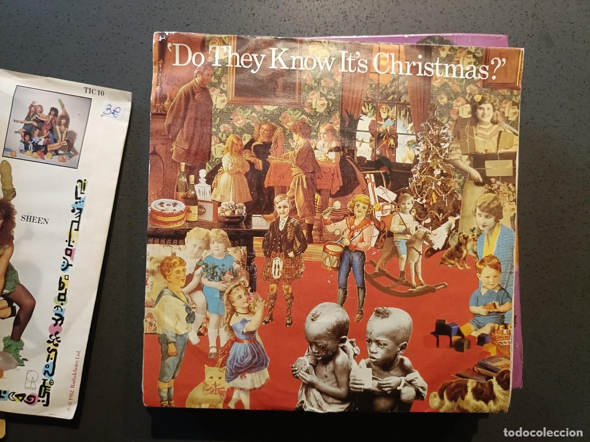 Discos de vinilo: Band Aid - Do They Know It&acute;s Christmas? / Feed The World - Single sello Mercury 1984