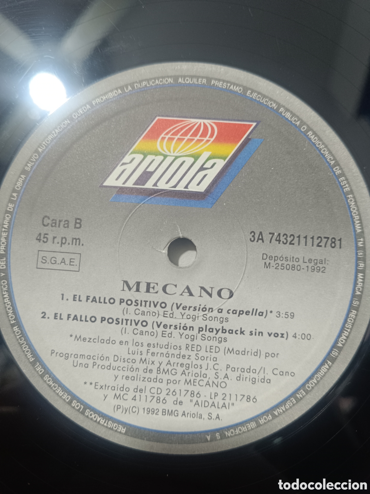 Discos de vinilo: Mecano &lrm;&ndash; El Fallo Positivo - Foto 10