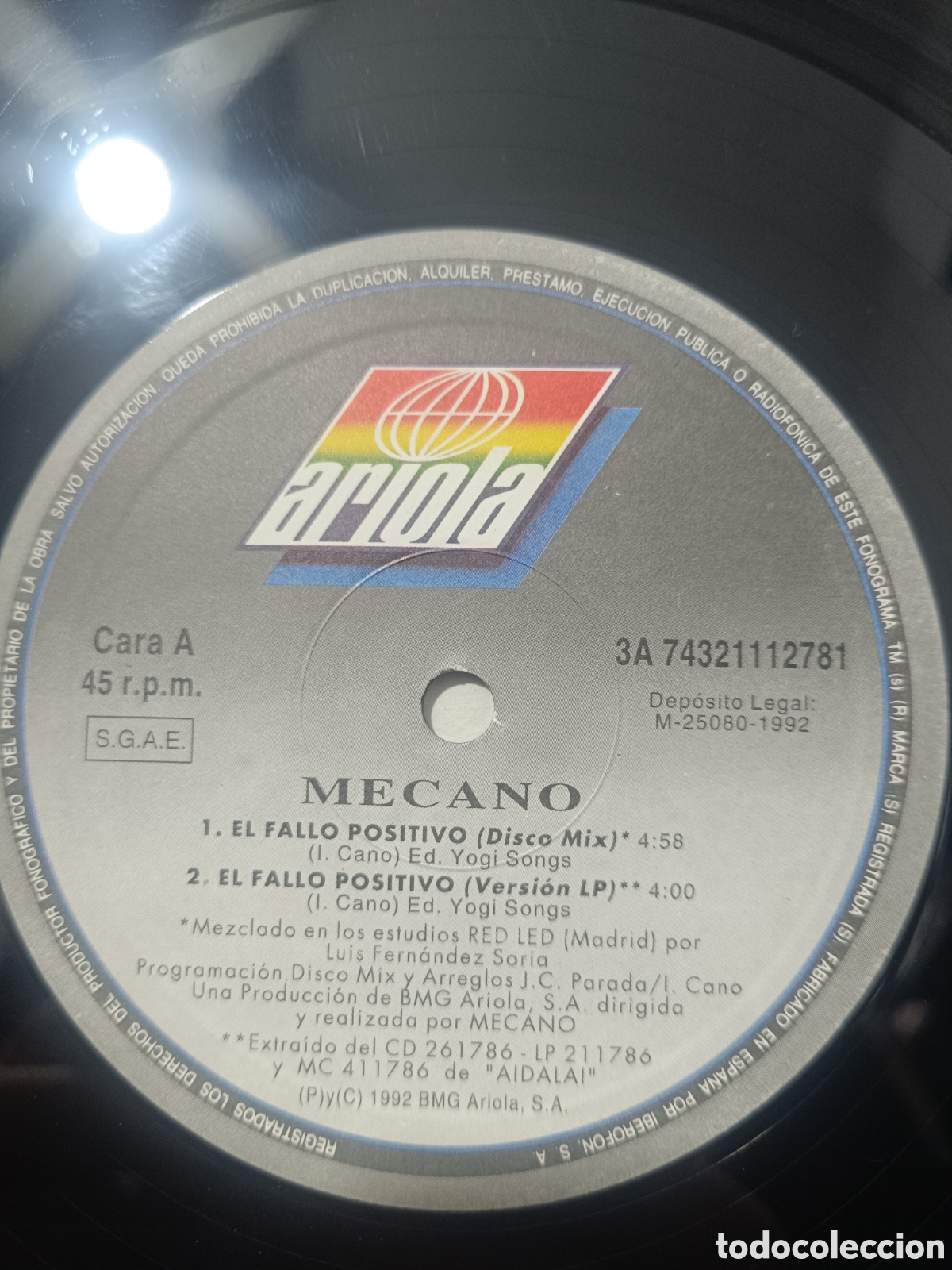 Discos de vinilo: Mecano &lrm;&ndash; El Fallo Positivo - Foto 11