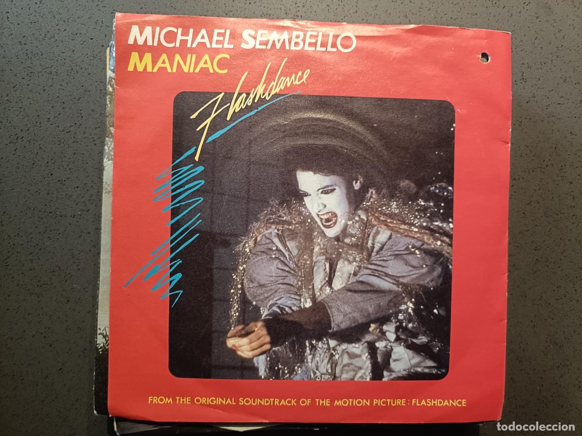 Discos de vinilo: Flashdance - Michael Sembello: Maniac - Single sello Casablanca Record 1983