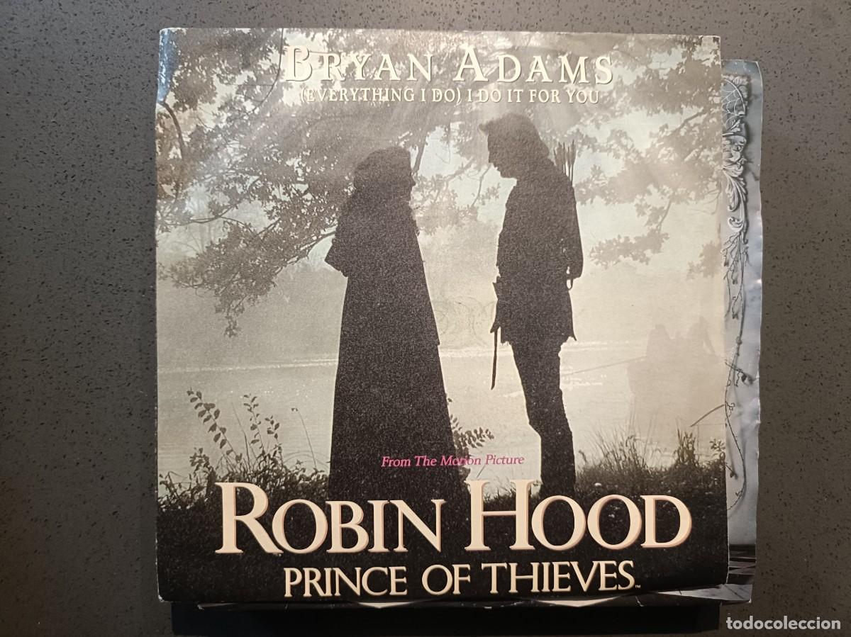 Discos de vinilo: Robin Hood - Bryan Adamas: (Everything I Do) I Do It For You - Single A&M Record 1991