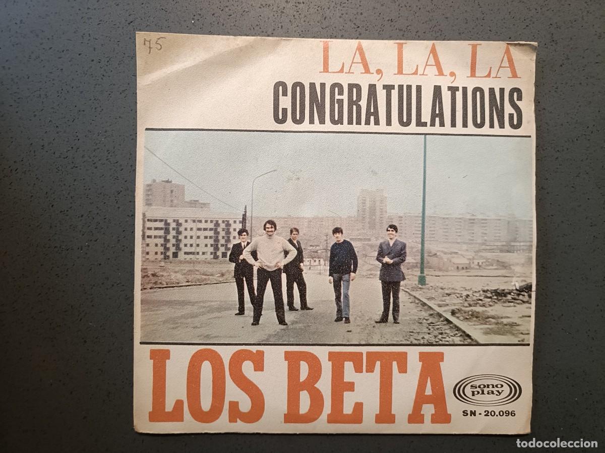 Discos de vinilo: Los Beta - Congratulations / La, la, la - Single sello SonoPlay 191968