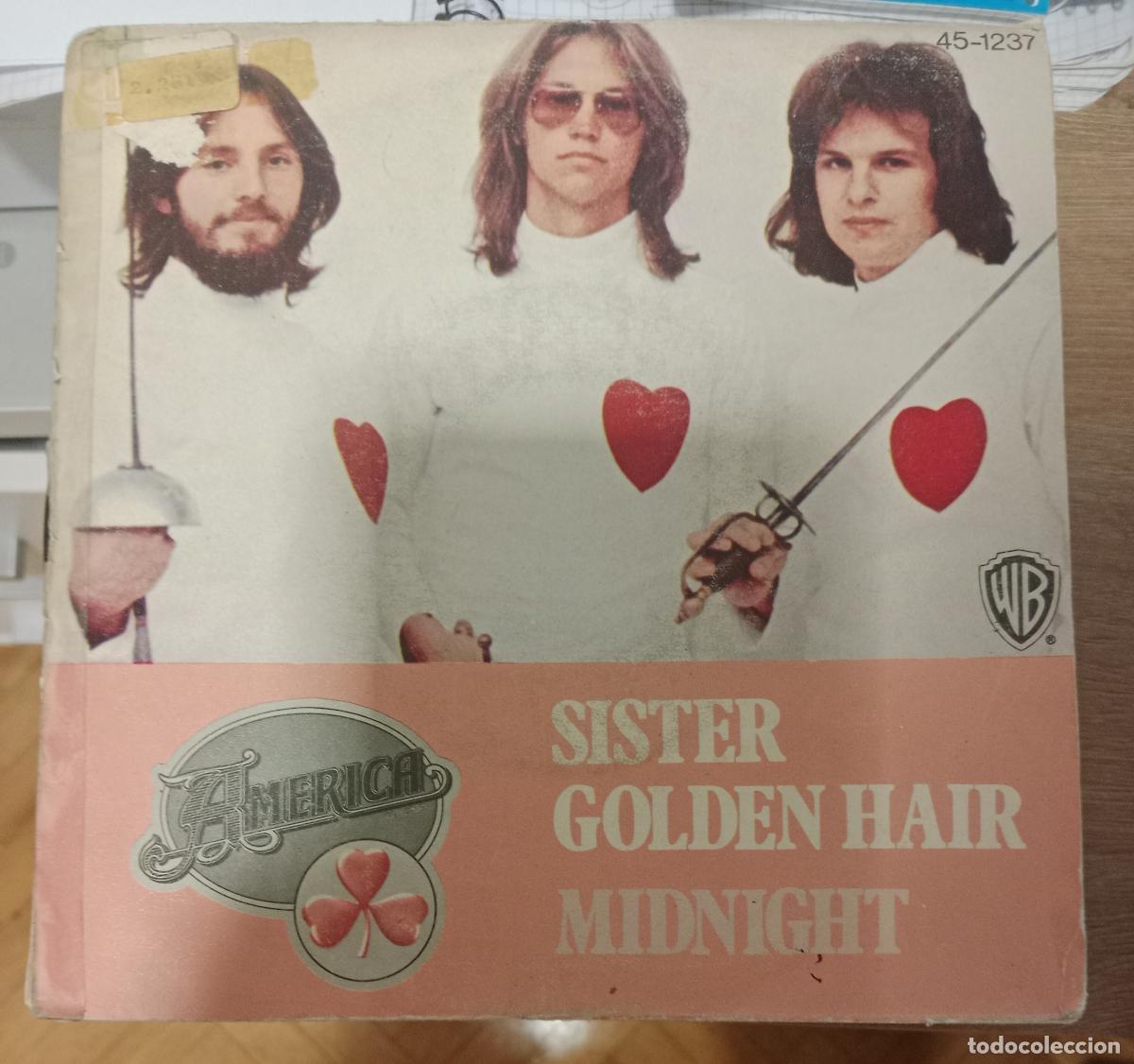 Discos de vinilo: America &ndash; Sister Golden Hair single Espa&ntilde;a 1975