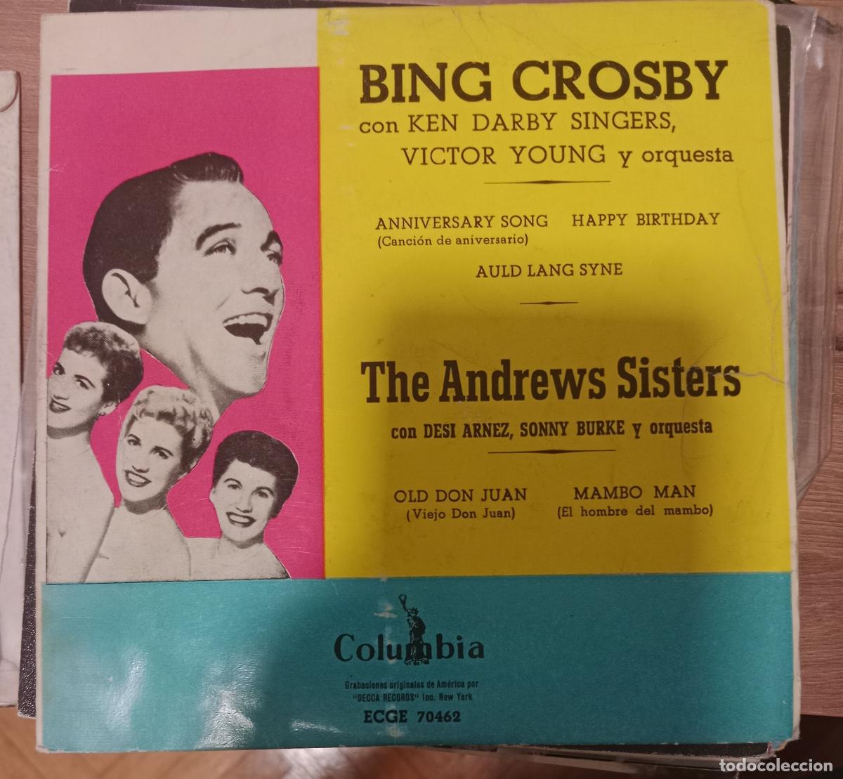 Discos de vinilo: Bing Crosby Con Ken Darby Singers single 60s