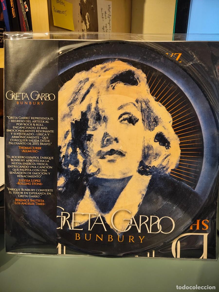 Discos de vinilo: Bunbury. Greta Garbo. Picture disc