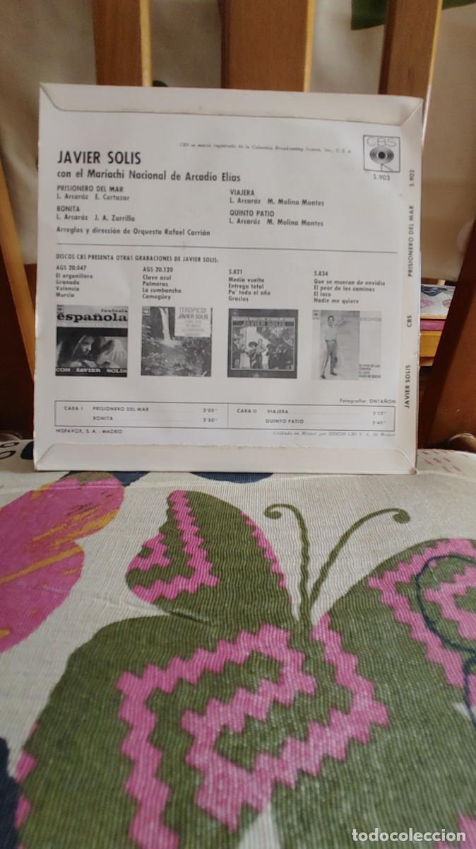 Discos de vinilo: JAVIER SOLIS-EP PRISIONERO DEL MAR +3 - Foto 2