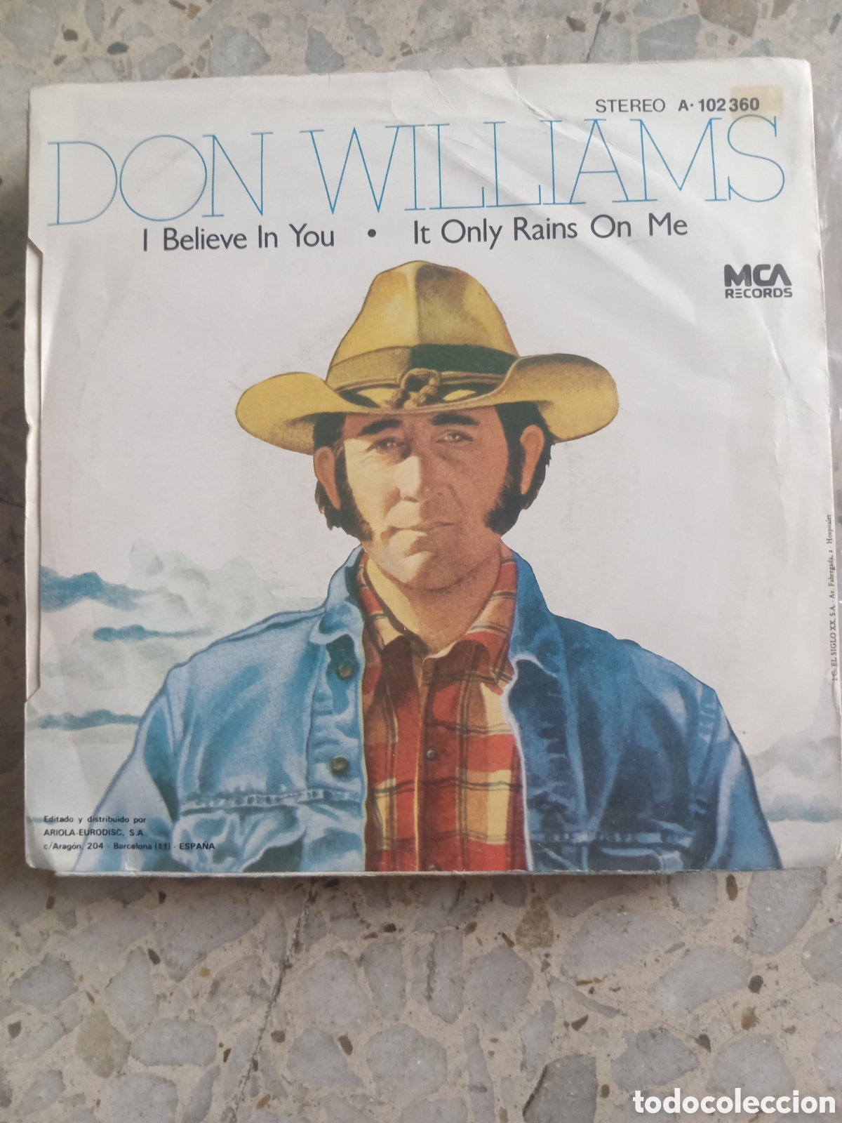 Discos de vinilo: SGL DON WILLIAMS I BELIVE IN YOU 1981 - Foto 2