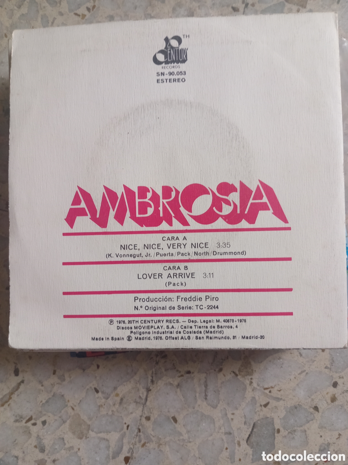 Discos de vinilo: SGL AMBROSIA NICE NICE VERY NICE 1976 - Foto 2