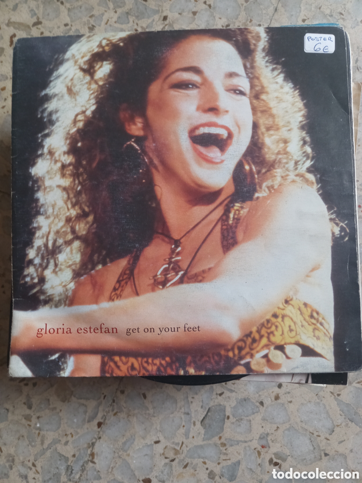 Discos de vinilo: SGL GLORIA ESTEFAN GET ON YOUR FEET 1990 CON POSTER
