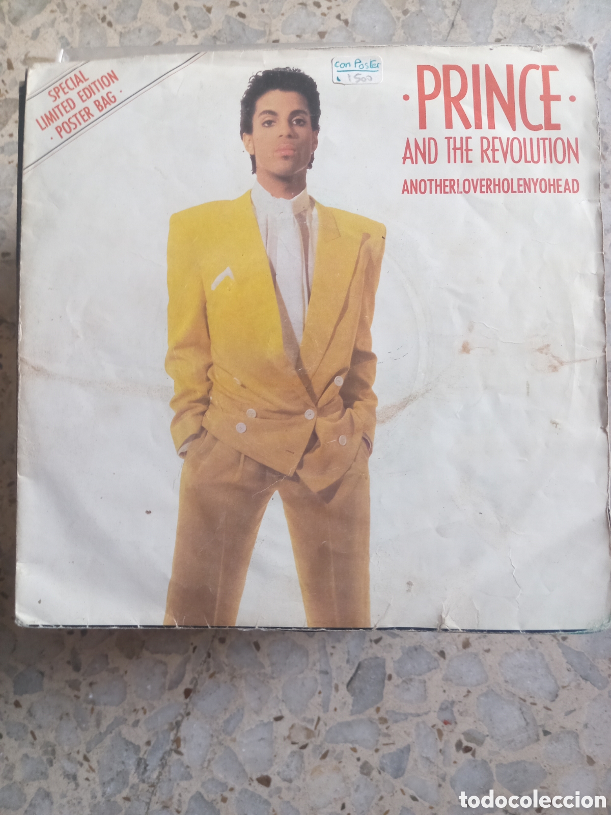 Discos de vinilo: SGL PRINCE ANOTHERLOVERHOLENYOHEAD 1986 UK CON POSTER