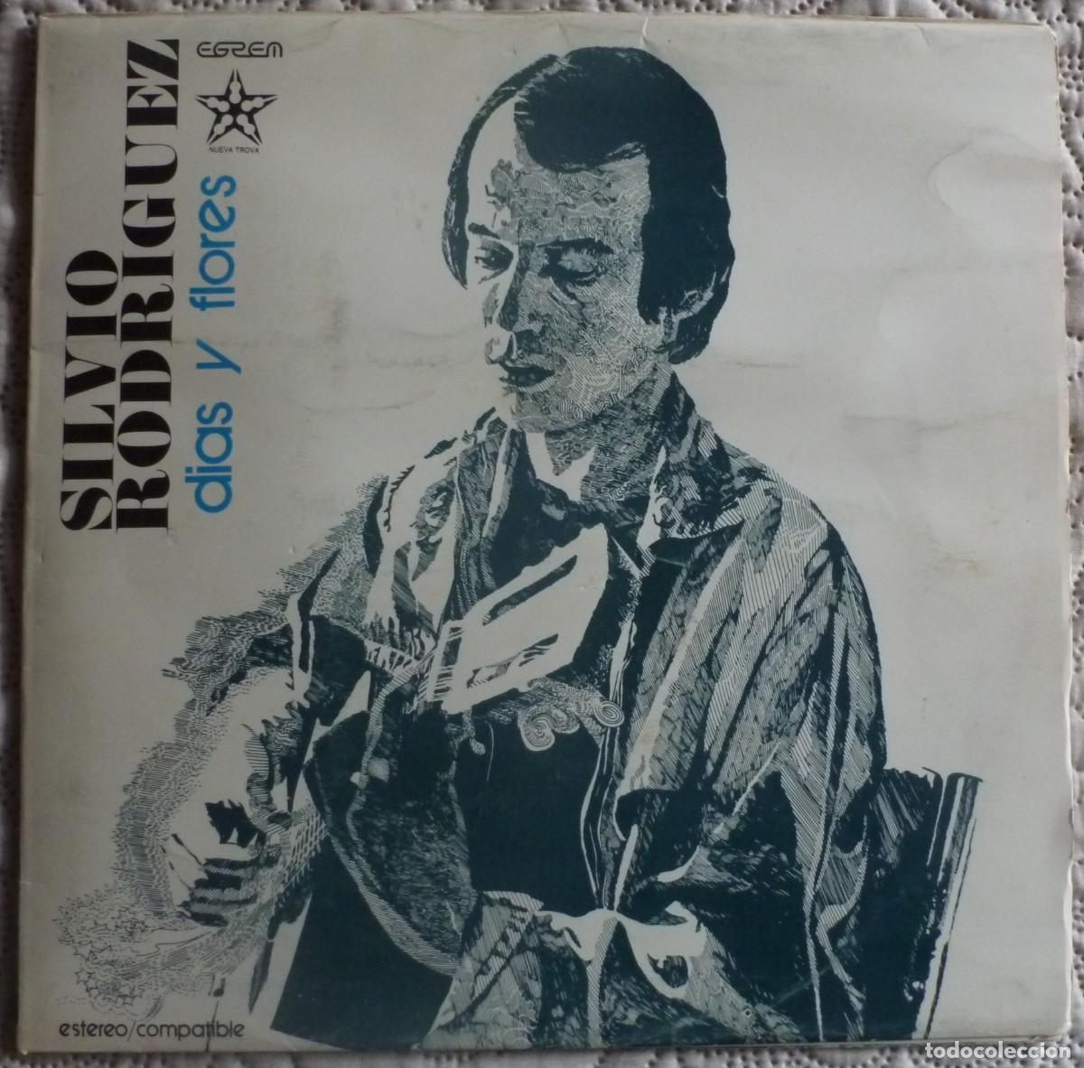 Discos de vinilo: SILVIO RODRIGUEZ - DIAS Y FLORES (LP EGREM 1975 CUBA) PORTADA ABIERTA