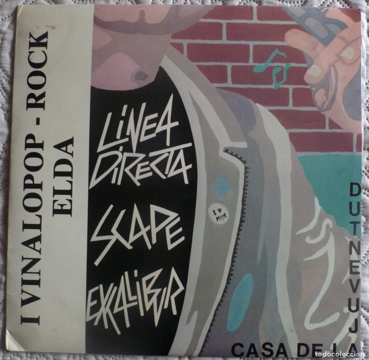 Discos de vinilo: I VINALOPOP - ROCK ELDA (LP XIRIVELLA 1986) LINEA DIRECTA &middot; SKAPE &middot; EXCALIBUR