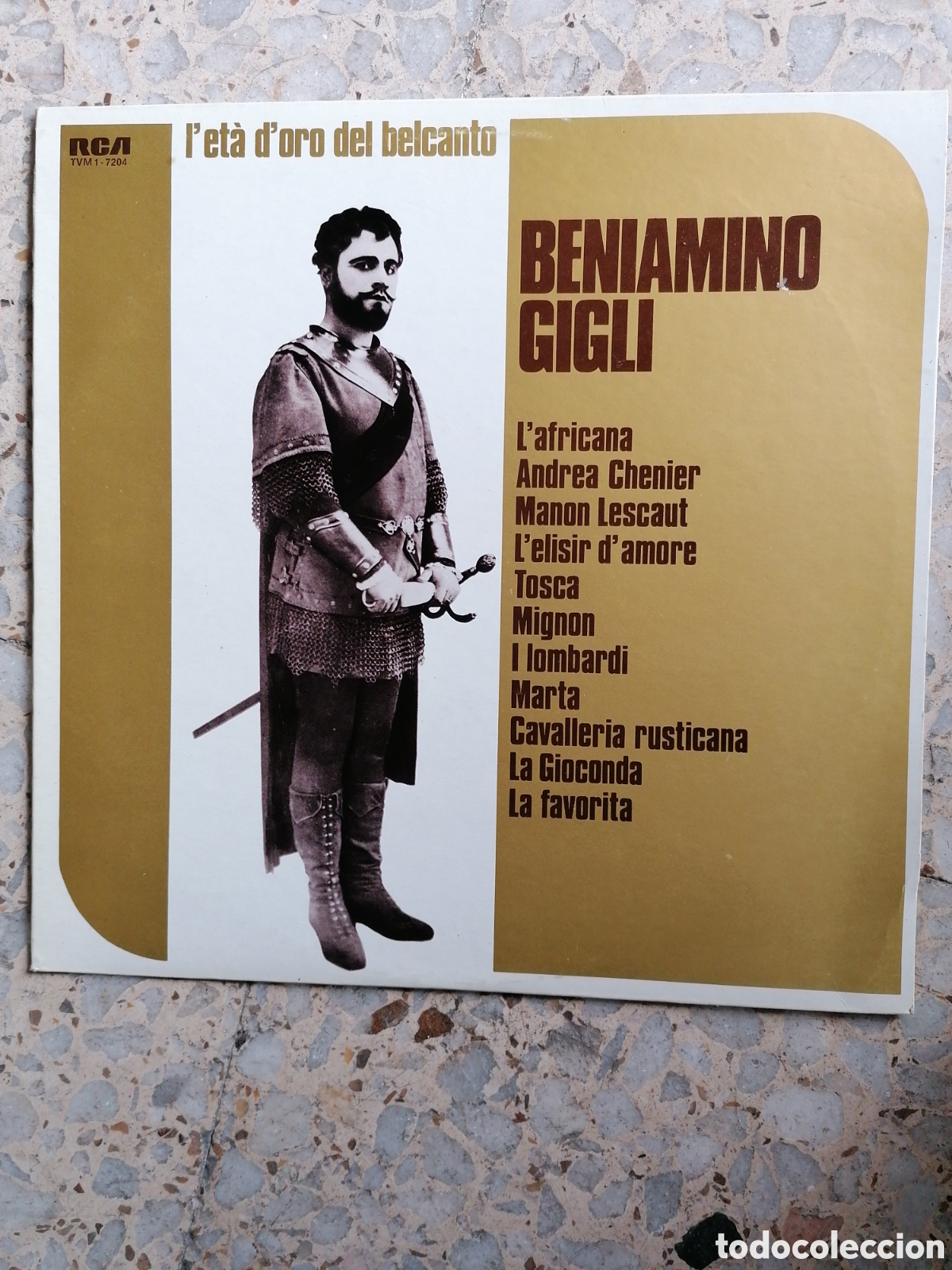 Discos de vinilo: LP BENIAMINO GIGLI L'AFRICANA TOSCA ...EDICION ITALIANA DE LOS A&Ntilde;OS 1921-1930