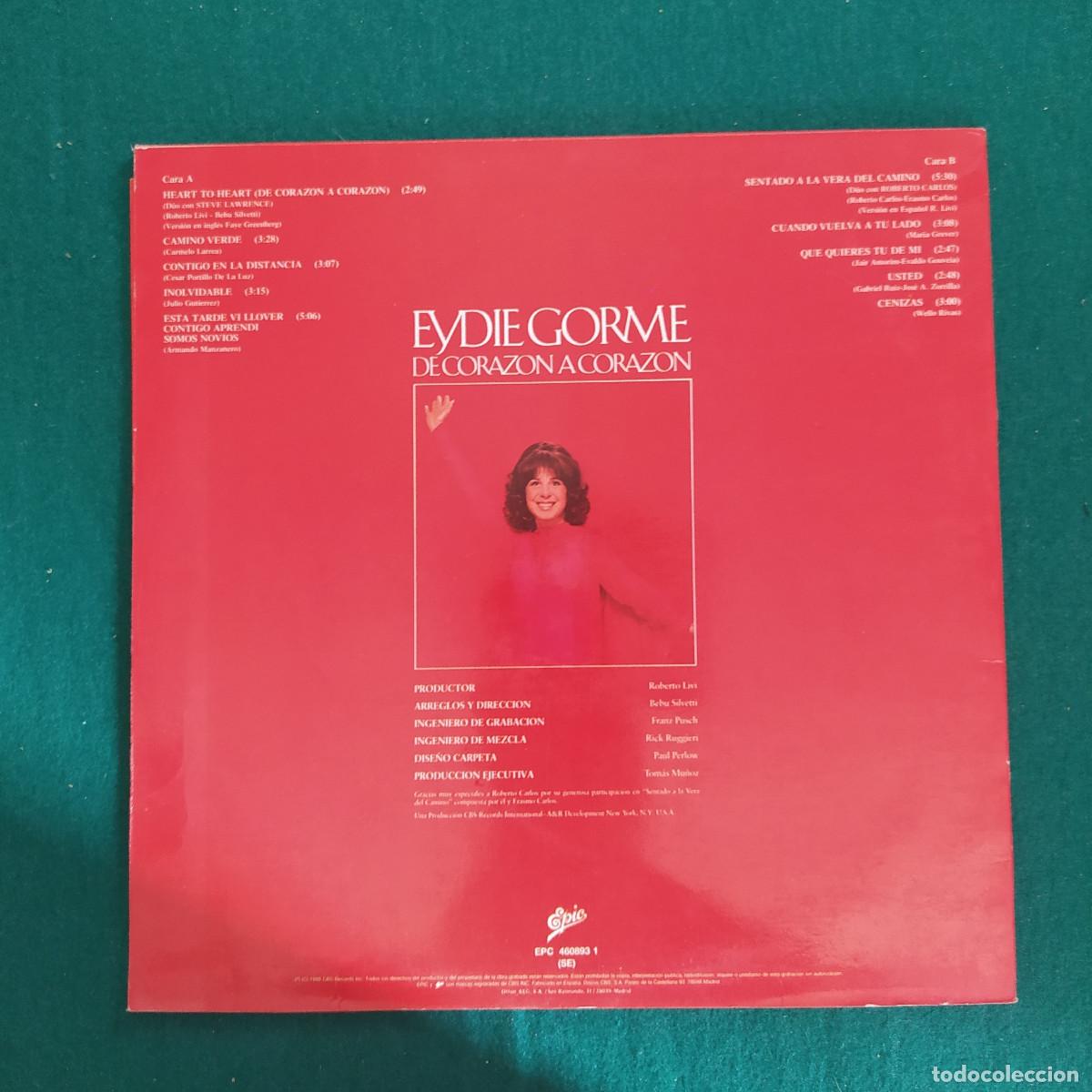 Discos de vinilo: Eydie Gorme &ndash; De Corazon A Corazon - Foto 2