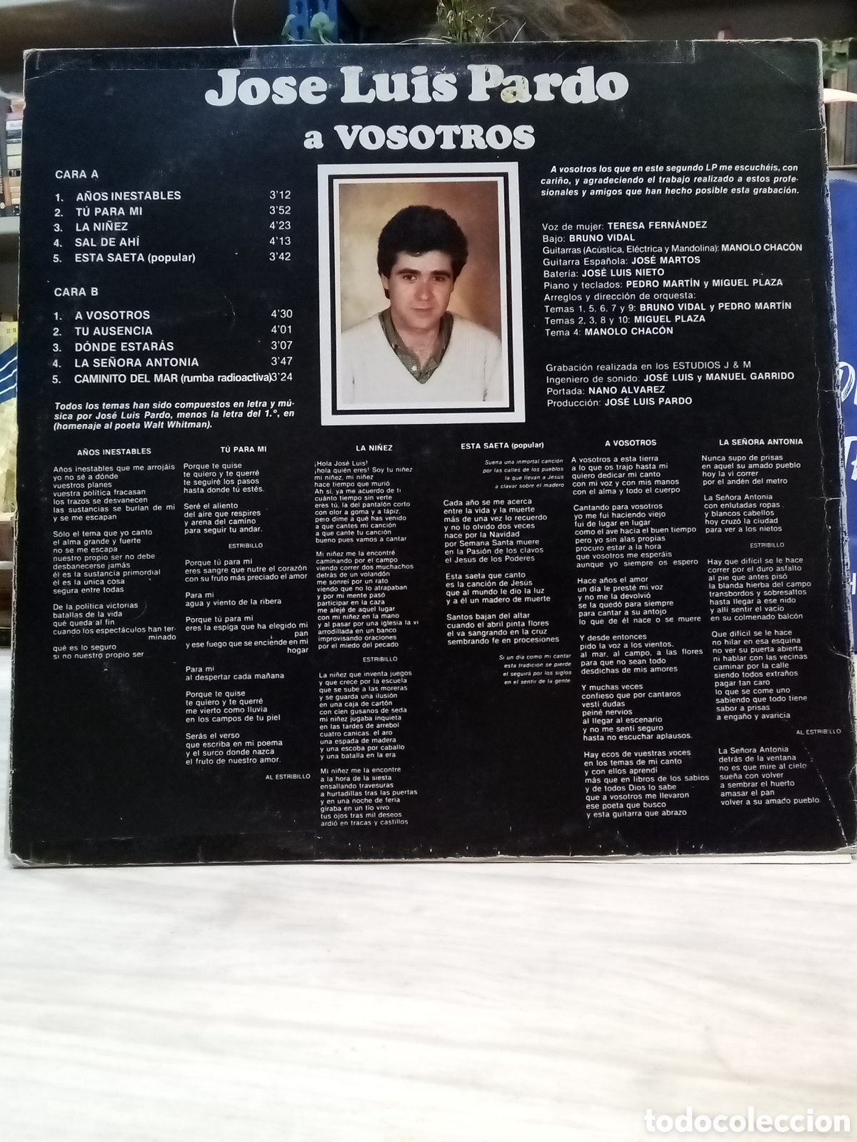 Discos de vinilo: Vinilo Jos&eacute; Luis Pardo a vosotros.. - Foto 2