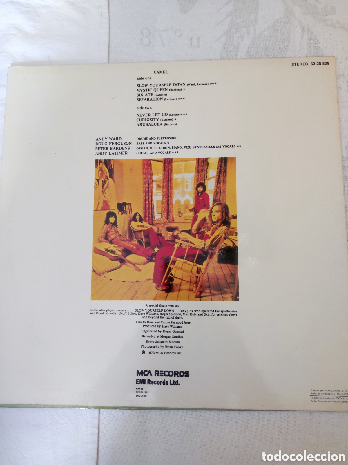 Discos de vinilo: CAMEL - CAMEL (PRIMER ALBUM) - Foto 2