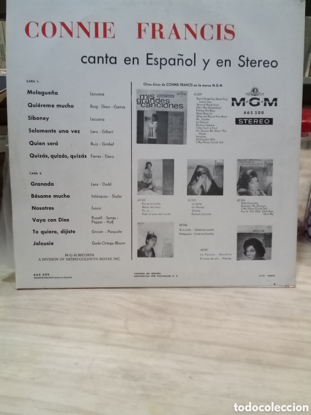 Discos de vinilo: Vinilo - Connie Francis en espa&ntilde;ol y en stereo - Foto 2