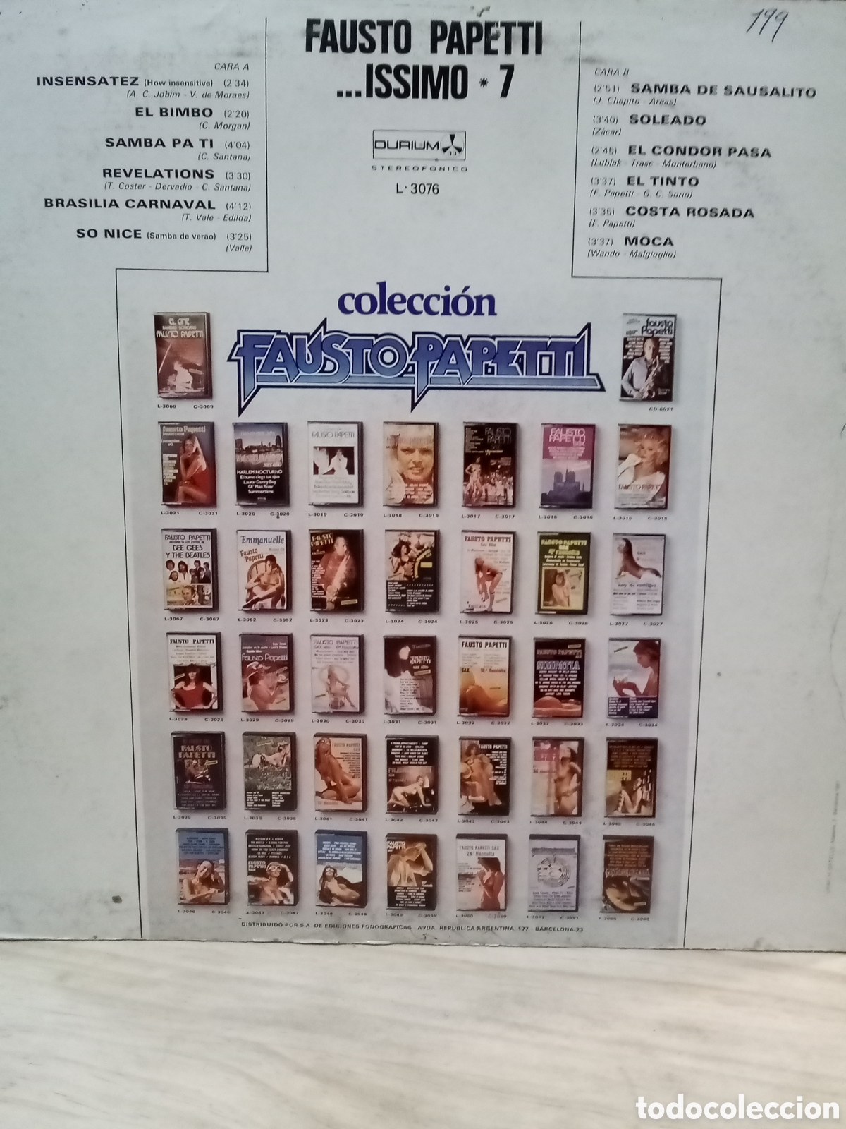 Discos de vinilo: Vinilo - Fausto Papetti &rdquo;Agradabilisimo&rdquo; ...issimo 7 - Foto 2