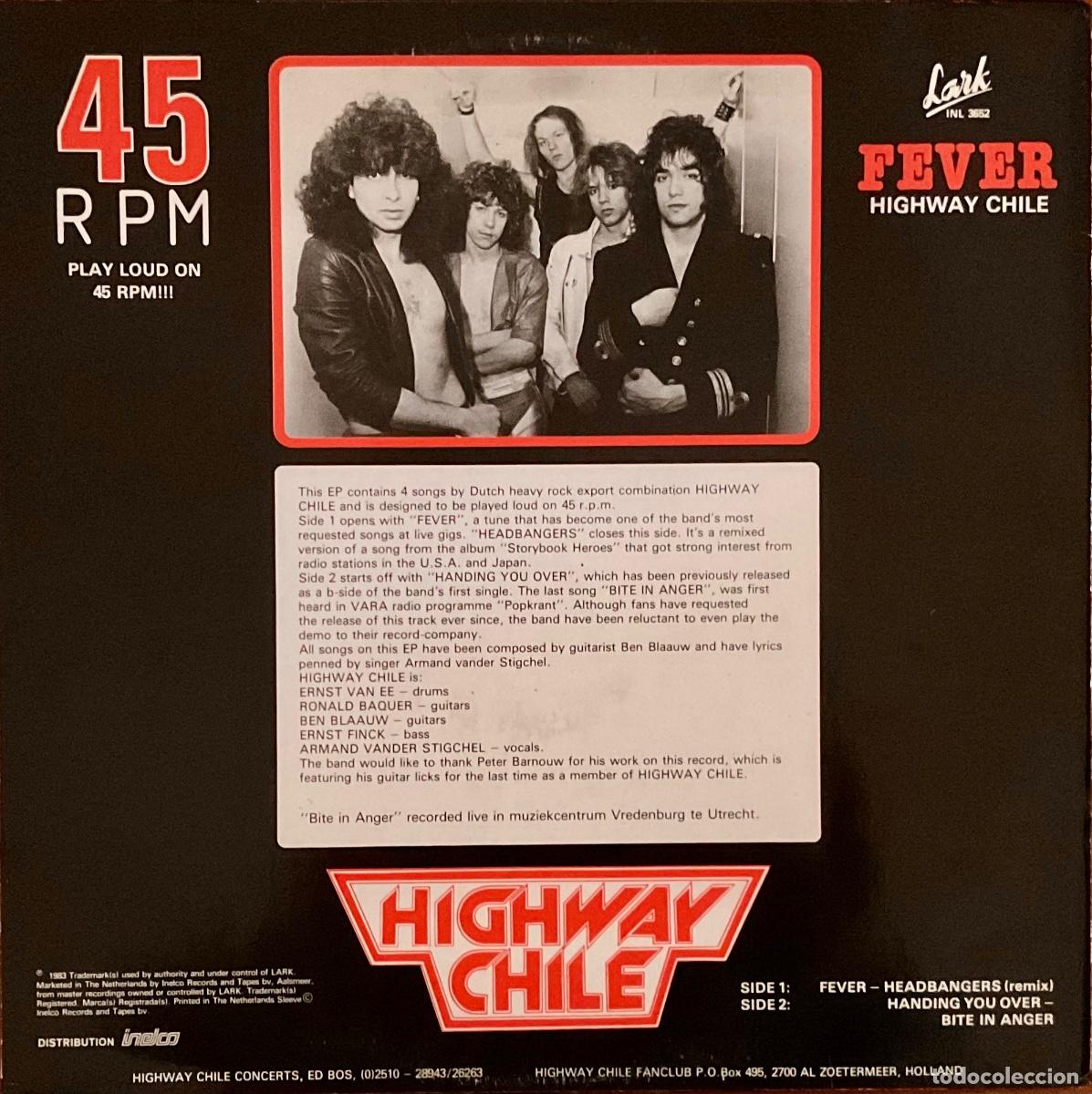 Discos de vinilo: HIGHWAY CHILE - FEVER - Foto 2