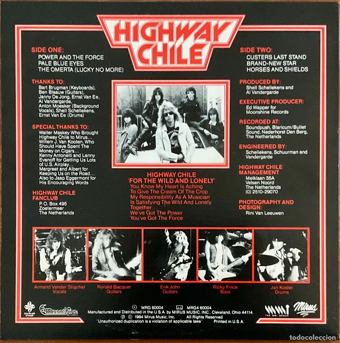 Discos de vinilo: HIGHWAY CHILE - FOR THE WILD AND LONELY - Foto 2