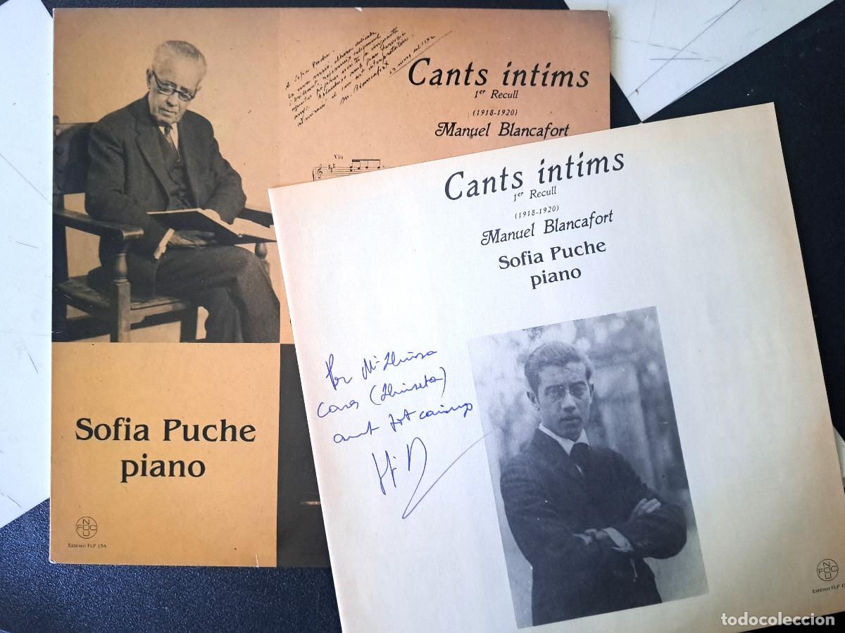 Discos de vinilo: lp MANUEL BLANCAFORT - CANTS INTIMS - SOFIA PUCHE, PIANO - 1989 -CANTOS INTIMOS -ENCARTE, FIRMADO