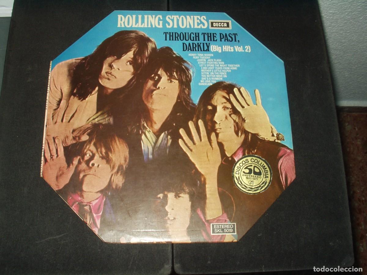 Discos de vinilo: ROLLING STONES LP THROUGH THE PAST DARKLY. LABEL NEGRO.