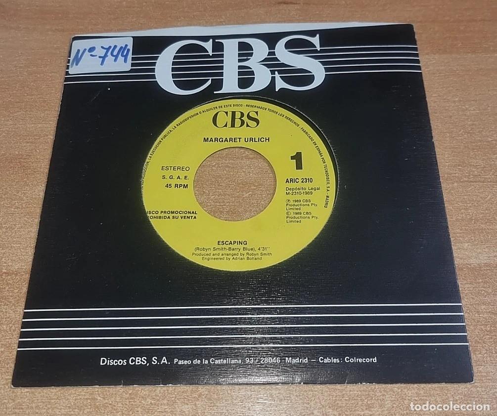 Discos de vinilo: MARGARET URLICH Escaping SINGLE VINILO PROMO 1989 CONTIENE 1 TEMA