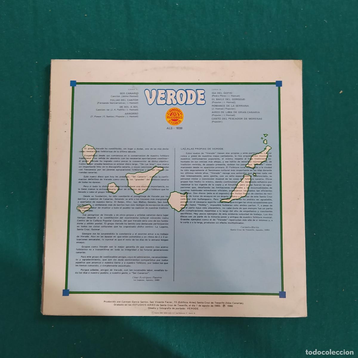Discos de vinilo: Verode &ndash; Ser Canario . - Foto 3