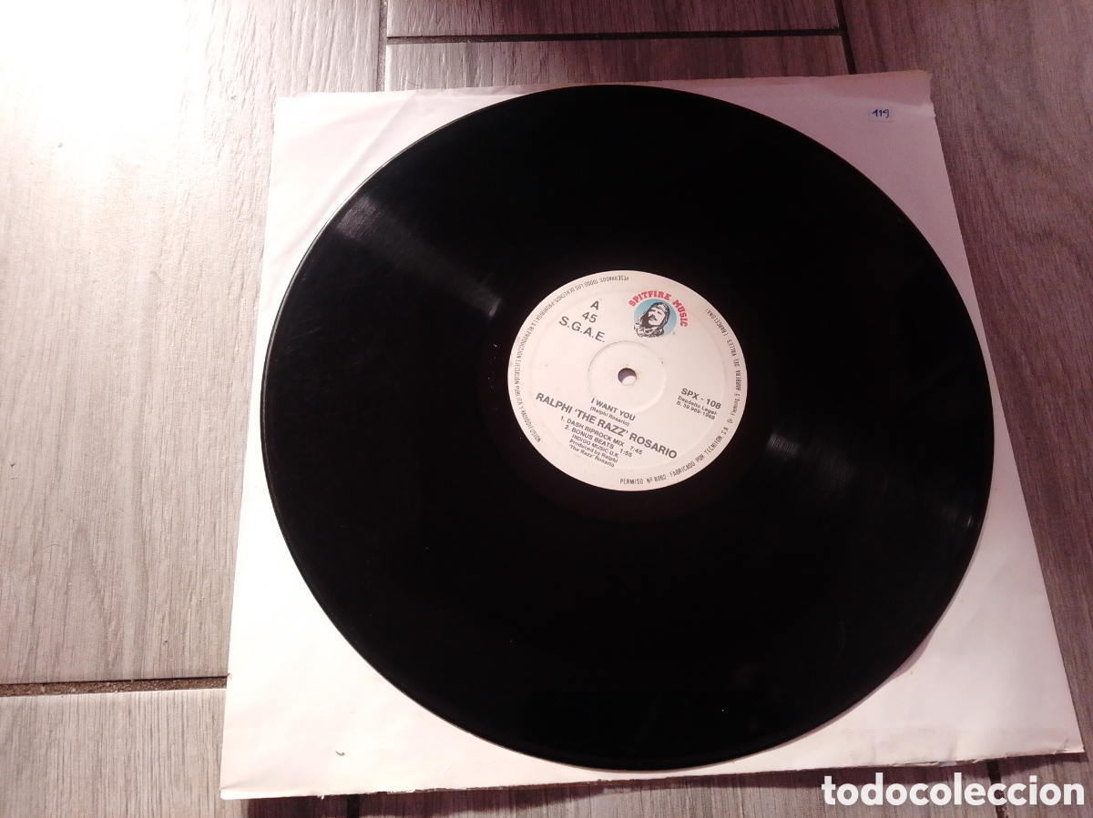 Discos de vinilo: RALPHI THE RAZZ ROSARIO - I WANT YOU - MAXI - S&Oacute;LO VINILO - SPAIN - SPITFIRE MUSIC - PLS 119 - L -