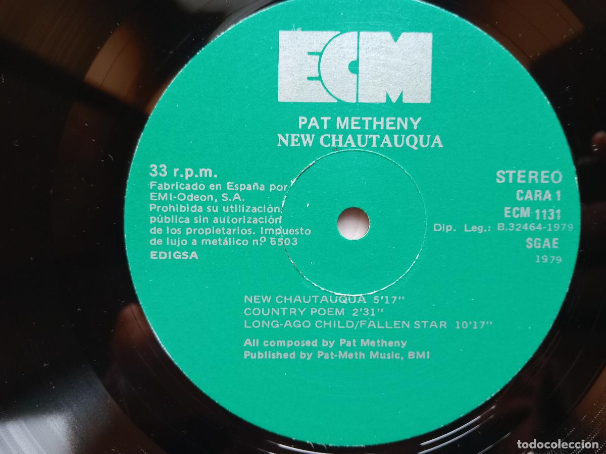 Discos de vinilo: Pat Metheny - new chautauqua - Foto 3
