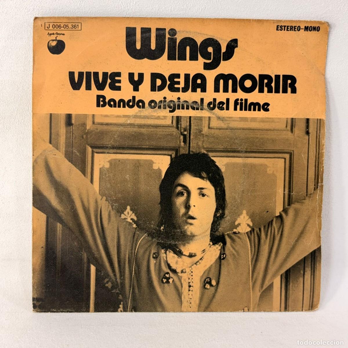 Discos de vinil: SINGLE WINGS - VIVE Y DEJA MORIR - BSO - ESPA&Ntilde;A - A&Ntilde;O 1973