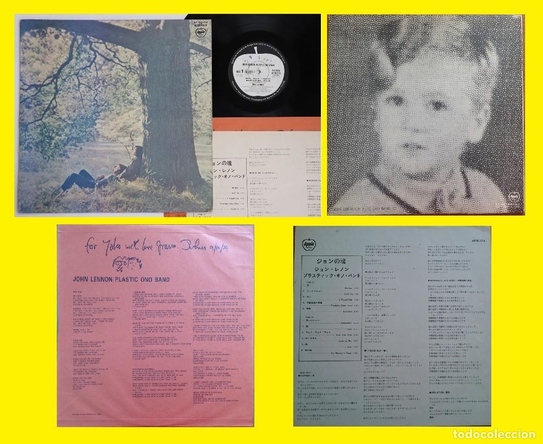 Discos de vinilo: JOHN LENNON - PLASTIC ONO BAND 70 !! COMPLETA 1&ordf; EDIC ORG JAPAN, APPLE RECORDS + 2 ENCARTES, EXC