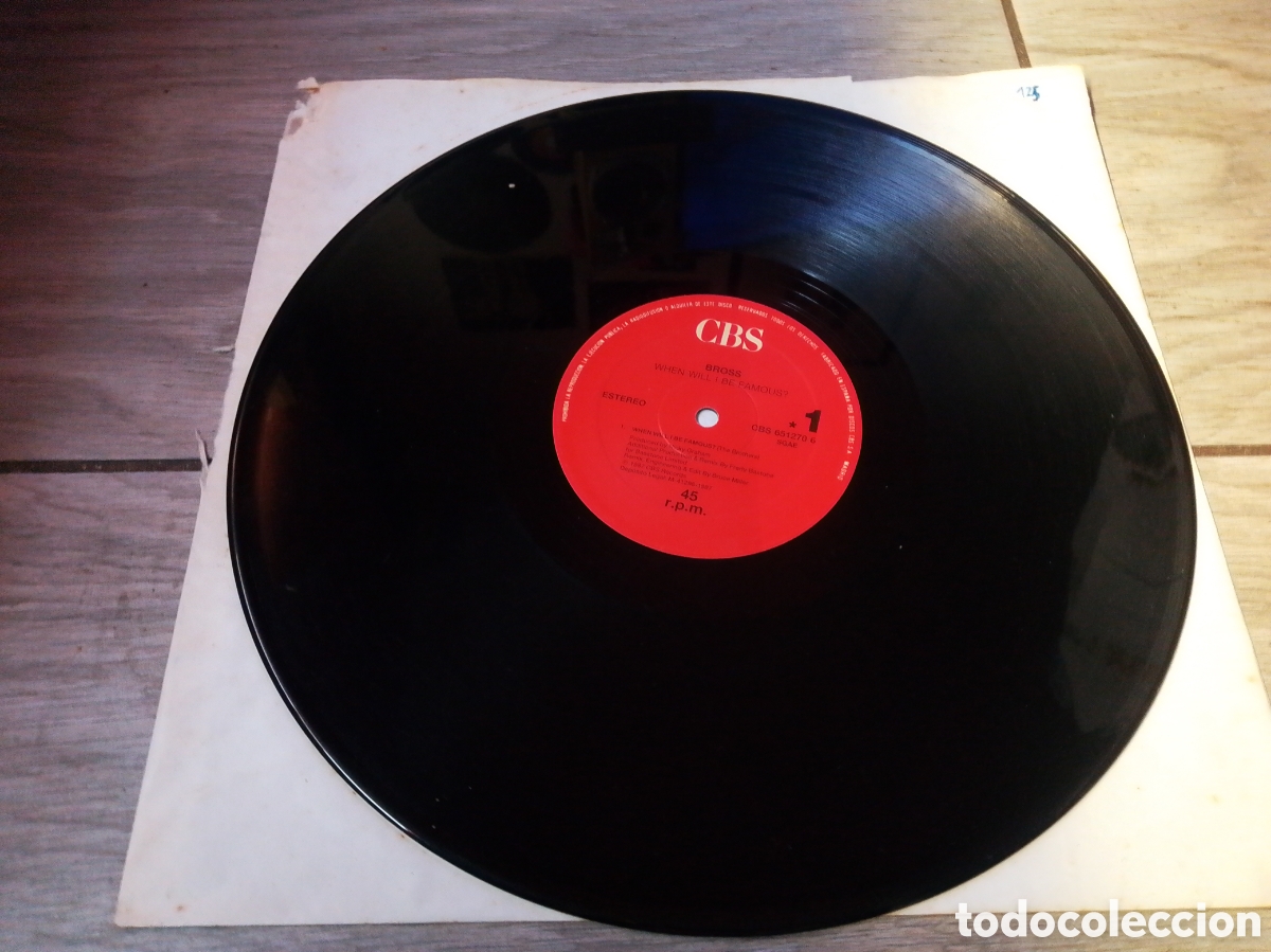Dischi in vinile: BROSS - WHEN I WILL BE FAMOUS? - MAXI - S&Oacute;LO VINILO - SPAIN - CBS - PLS 125 - L -