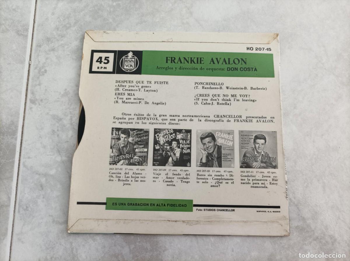 Discos de vinilo: Frankie Avalon ep original - Foto 2