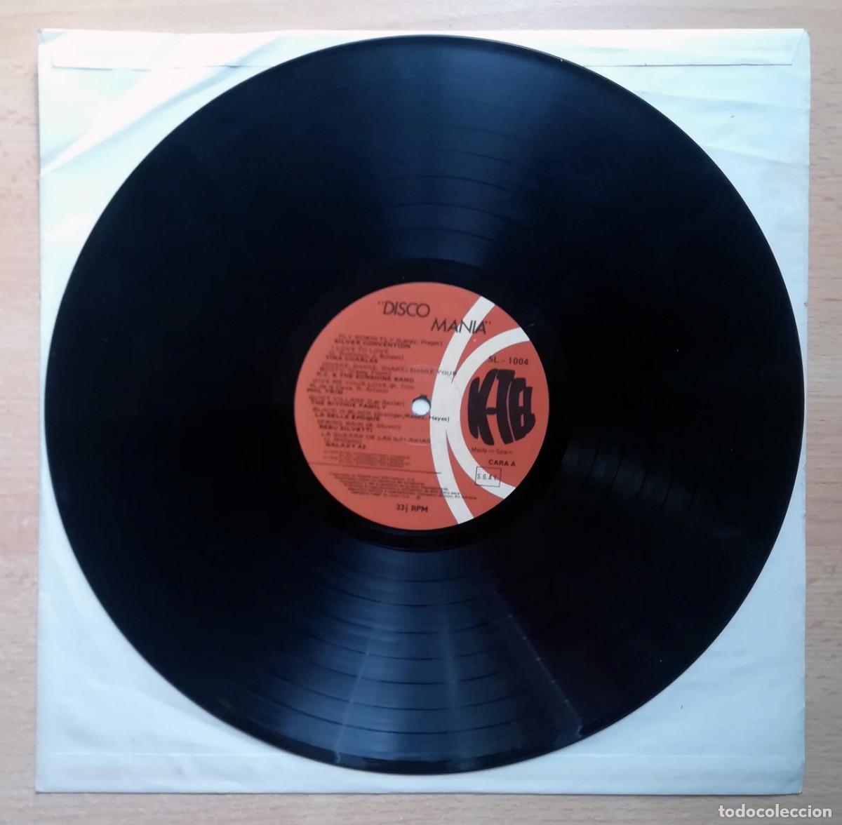 Discos de vinilo: LP Disco Mania - Recopilatorio 1978. Solo disco y fuda.