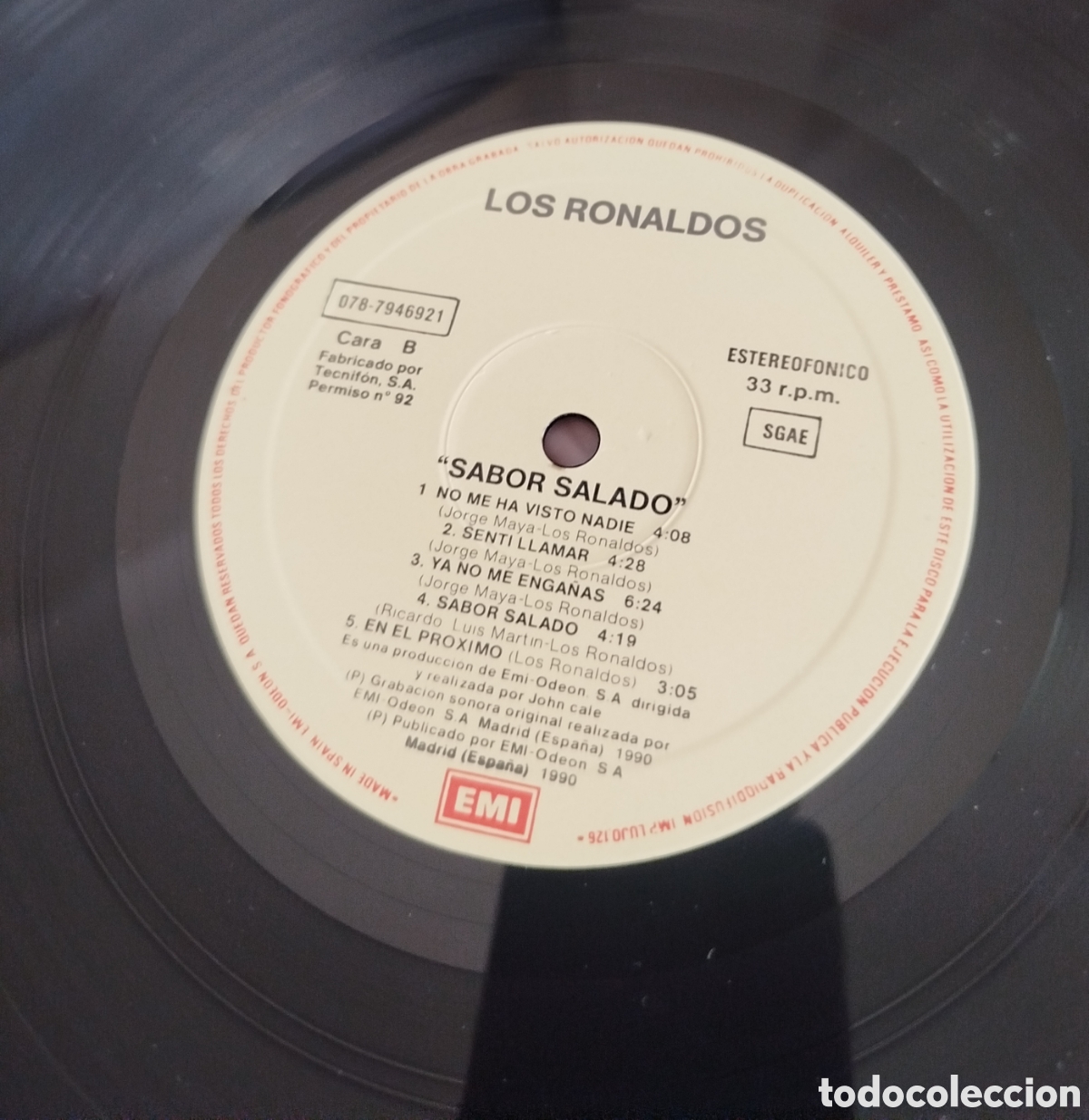 Discos de vinilo: Los Ronaldos &lrm;&ndash; Sabor Salado - Foto 3