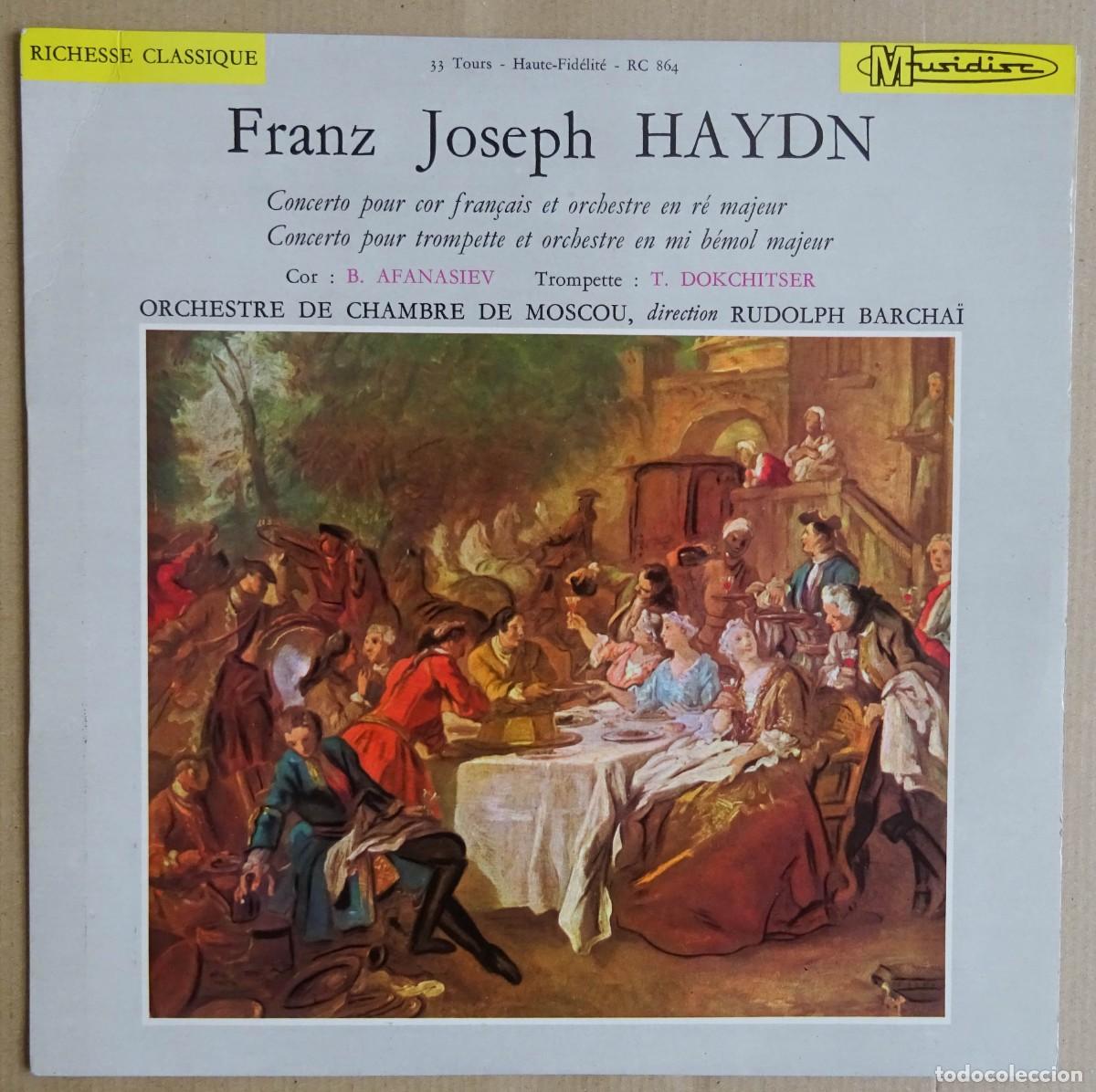 Dischi in vinile: HAYDN Concerto pour cor francais et orchestre en re majeur Barchai Afanasyev, Dokschiser Ed.Francesa