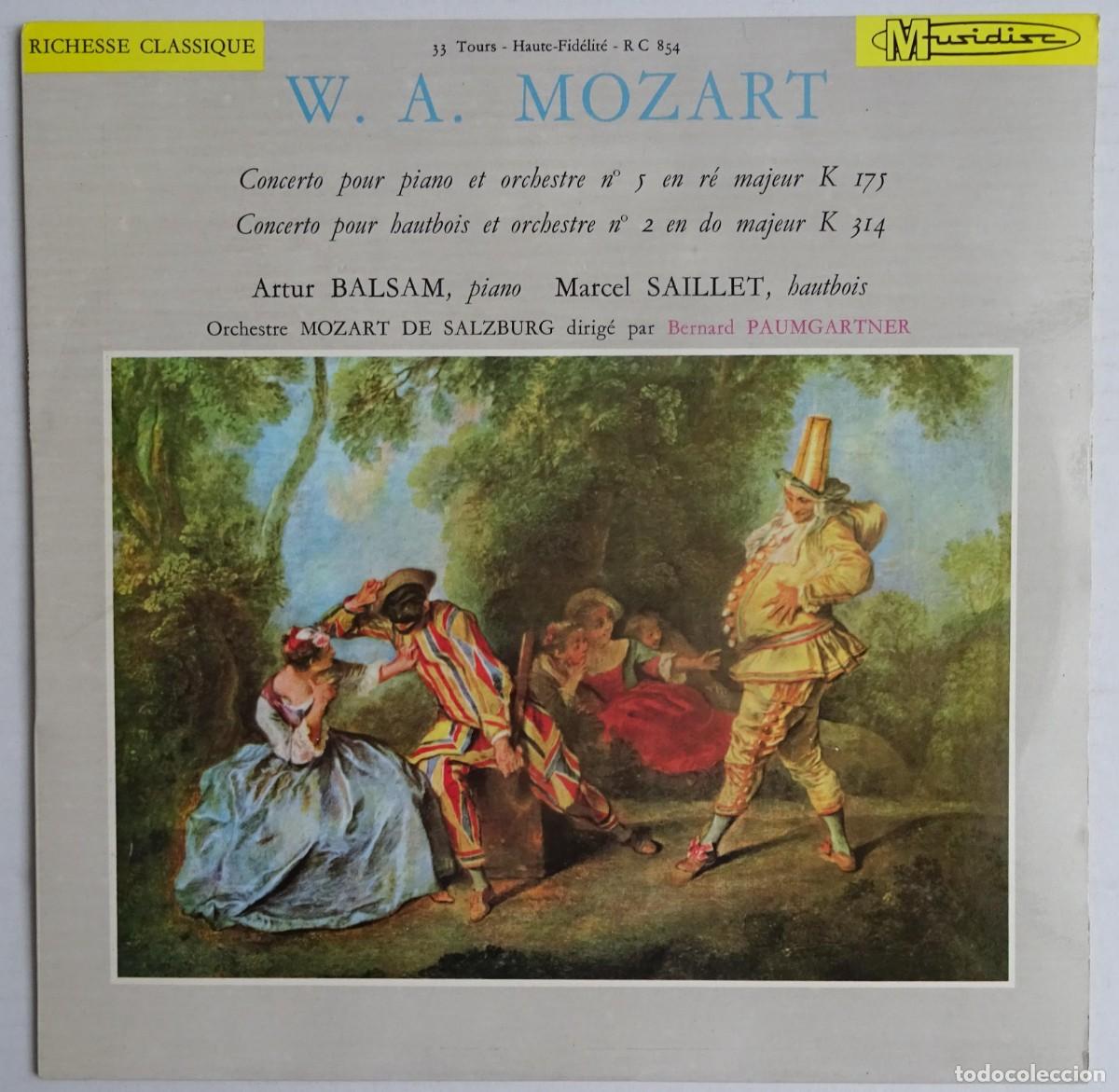 Vinyl-Schallplatten: Mozart concerto pour piano et orchestre Paumgartner Artur Balsam / Marcel Saillet. Ed. Francesa