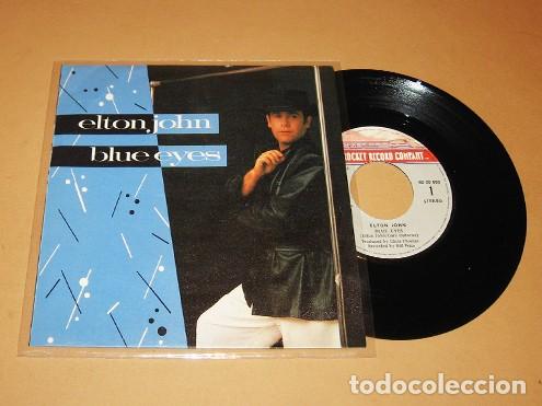 Discos de vinilo: ELTON JOHN - BLUE EYES - SINGLE - 1982 - PRECIOSA BALADA 80'S