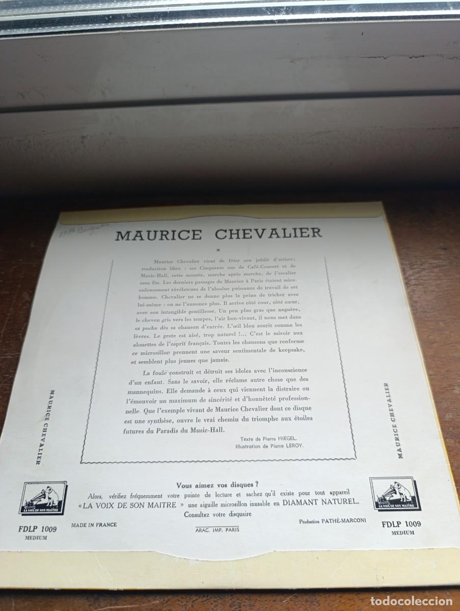 Discos de vinilo: LP Maurice Chevalier &ndash; &Ccedil;a Cest Pass&eacute; Un Dimanche - Foto 3