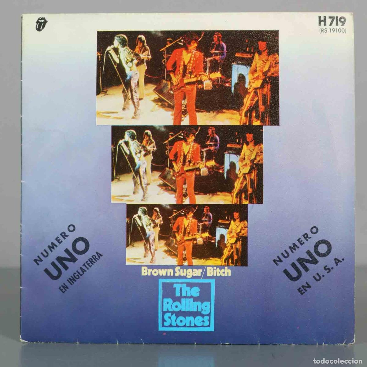 Discos de vinilo: SINGLE. Brown Sugar / Bitch - The Rolling Stones - Hispavox