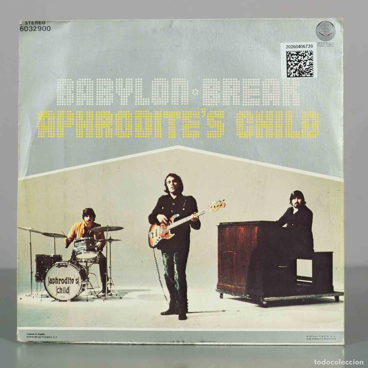 Discos de vinilo: SINGLE. Aphrodite&acute;s Child - Break - Babylon - Vertigo - Foto 2