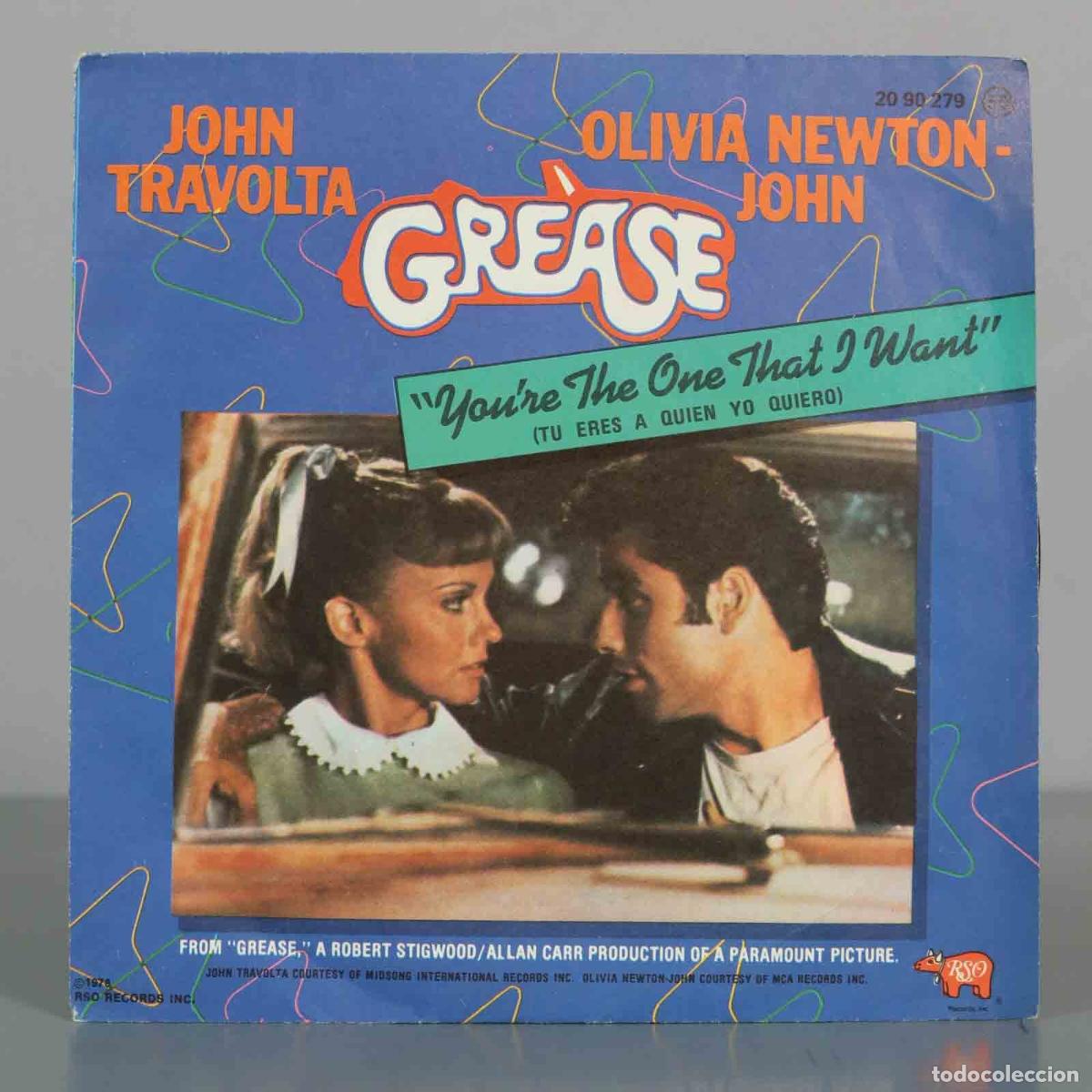 Discos de vinilo: SINGLE. You&acute;re The One That I Want - John Travolta, Olivia Newton-John