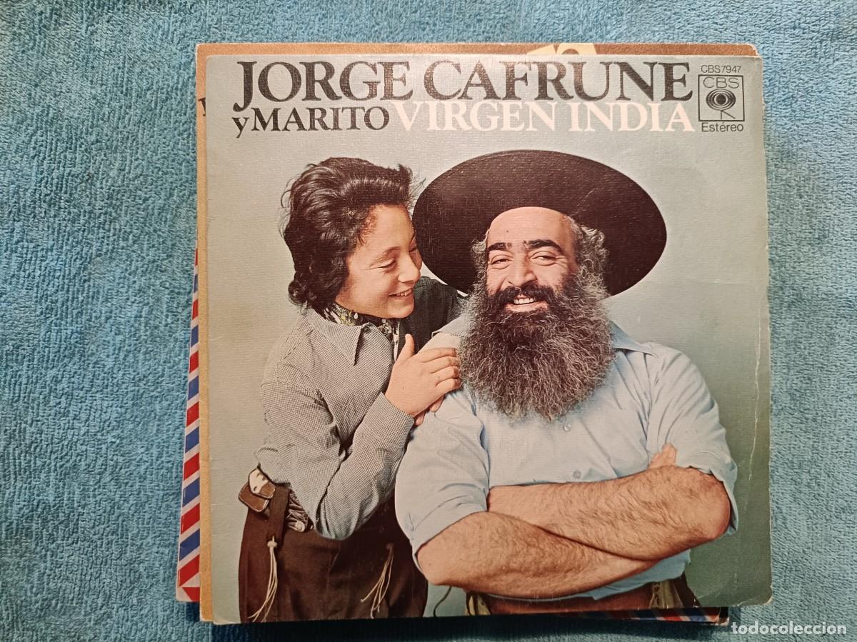 Discos de vinilo: Jorge Cafrune y Marito - Virgen India / Yo soy Purajhey - Single sello CBS 1972