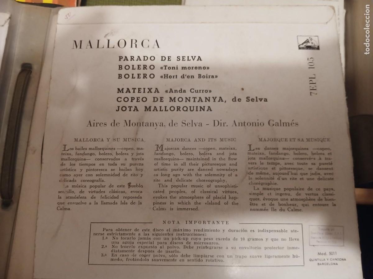 Discos de vinilo: MALLORCA Y SU MUSICA - Foto 2