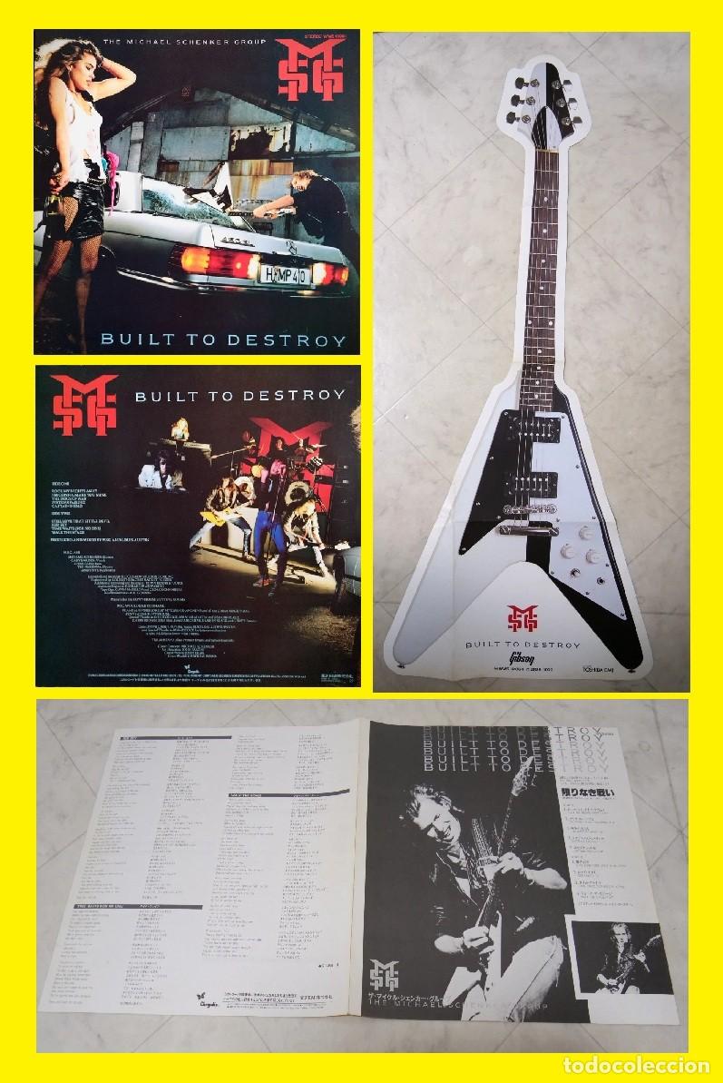 Discos de vinilo: MICHAEL SCHENKER GROUP built to destroy 83 RARE 1&ordm; PRESS JAPAN + GRAN POSTER GUITARRA + LIBRETO, EXC