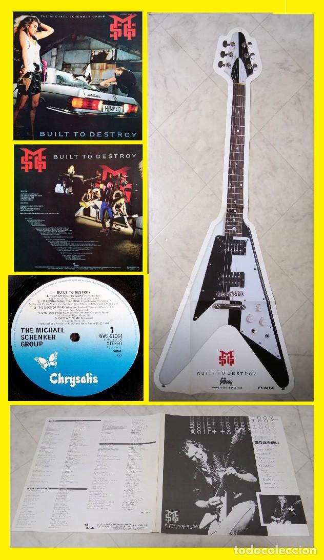 Discos de vinilo: MICHAEL SCHENKER GROUP built to destroy 83 RARE 1&ordm; PRESS JAPAN + GRAN POSTER GUITARRA + LIBRETO, EXC